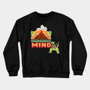 T-Rex Rocks Guitar! - Mesozoic Mind Crewneck Sweatshirt